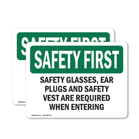 Signmission 3.5 in Height, 5 in Width, Vinyl Decal, Rectangle OS-2PACK-SF-D-35-L-10951